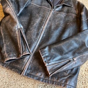 Mens Leather Jacket Size Large